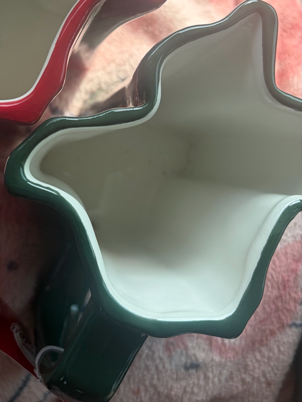 green Texas shaped Ceramic coffee mug